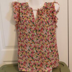 Republic Sheer floral blouse size m